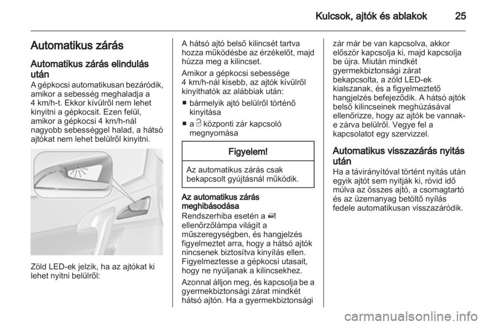 OPEL MERIVA 2013.5  Kezelési útmutató (in Hungarian) 