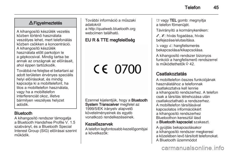 OPEL VIVARO 2011  Infotainment kézikönyv (in Hungarian) 