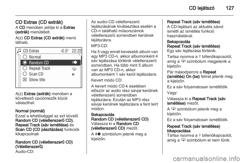 OPEL ZAFIRA B 2014  Infotainment kézikönyv (in Hungarian) 