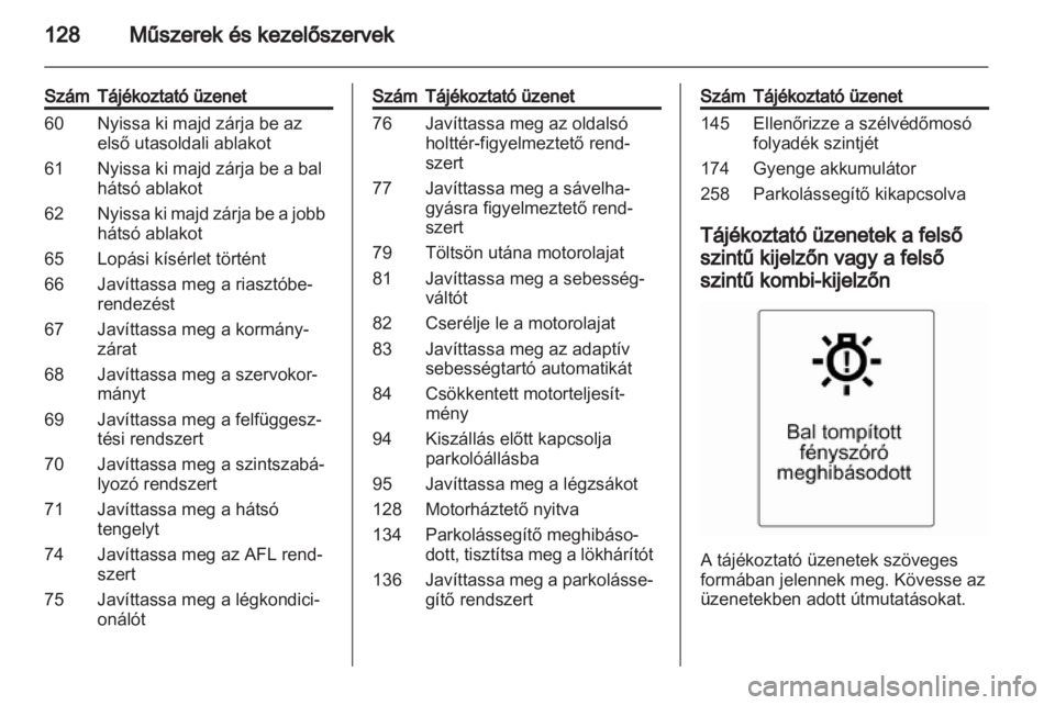 OPEL ZAFIRA TOURER 2013.5  Kezelési útmutató (in Hungarian) 