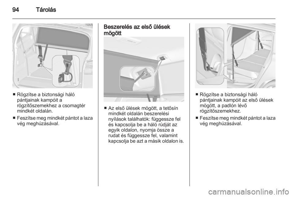 OPEL ZAFIRA TOURER 2013.5  Kezelési útmutató (in Hungarian) 