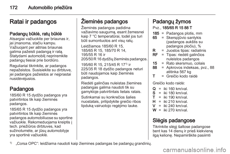 OPEL CORSA 2013 Savininko vadovas (in Lithuanian) OPEL CORSA 2013 Savininko vadovas (in Lithuanian)