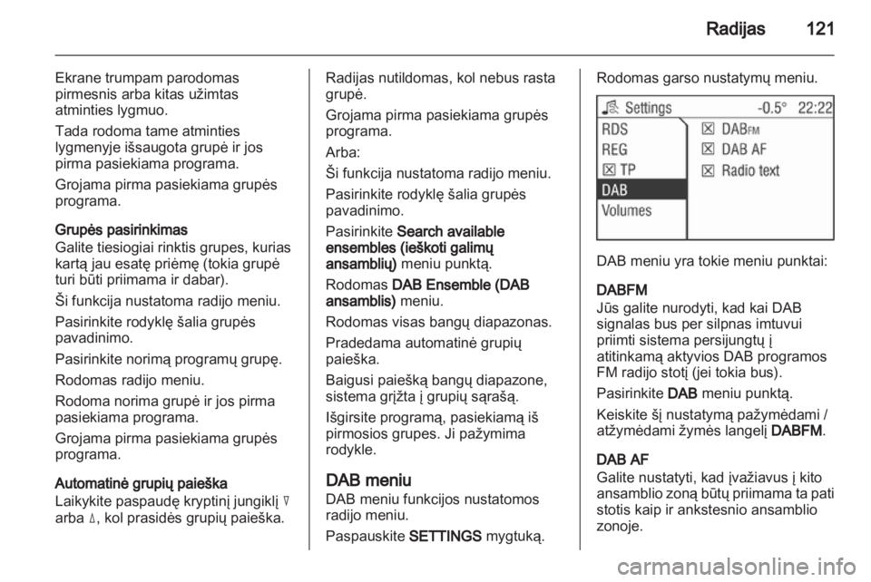 OPEL CORSA 2013.5  Informacijos ir pramogų sistemos vadovas (in Lithuanian) 