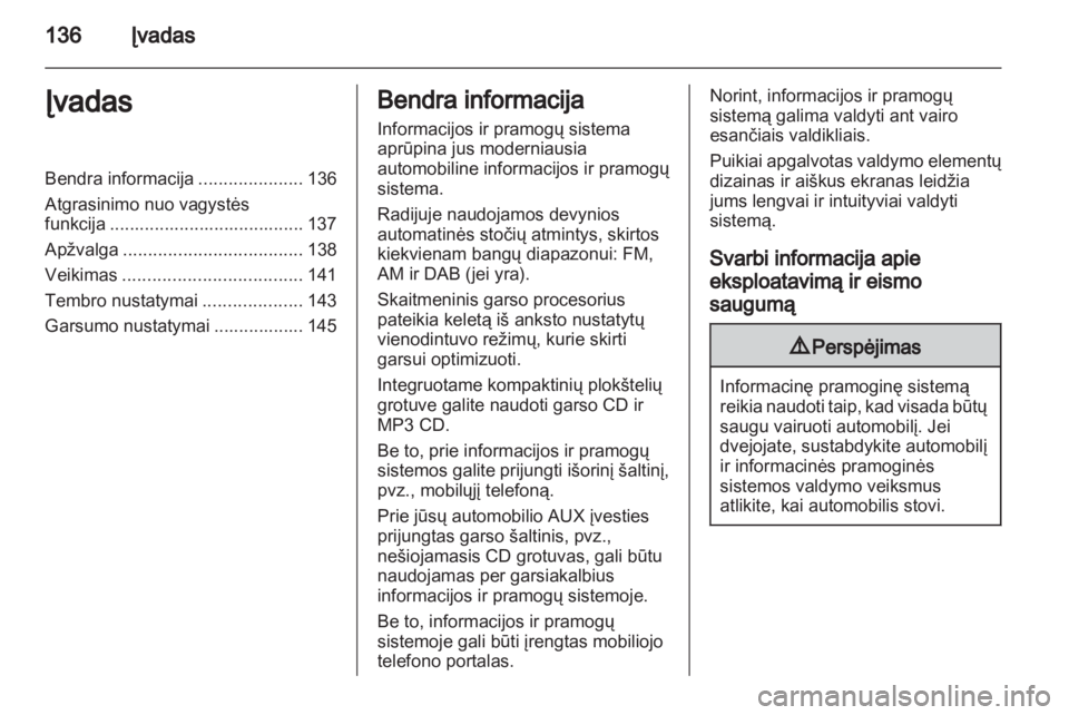 OPEL CORSA 2013.5  Informacijos ir pramogų sistemos vadovas (in Lithuanian) 