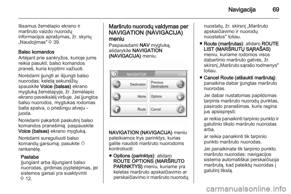 OPEL CORSA 2013.5  Informacijos ir pramogų sistemos vadovas (in Lithuanian) 