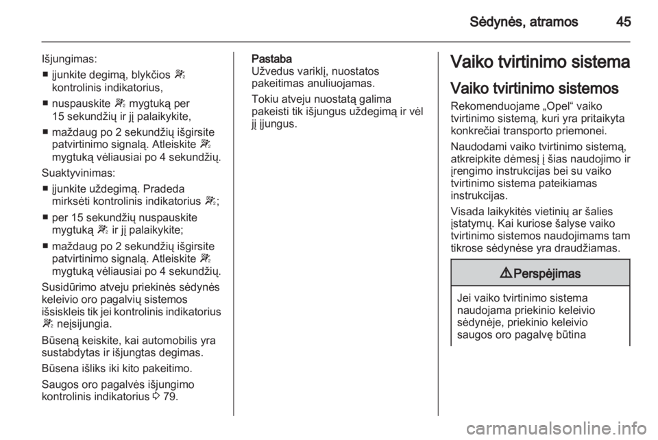 OPEL CORSA 2013.5  Savininko vadovas (in Lithuanian) 