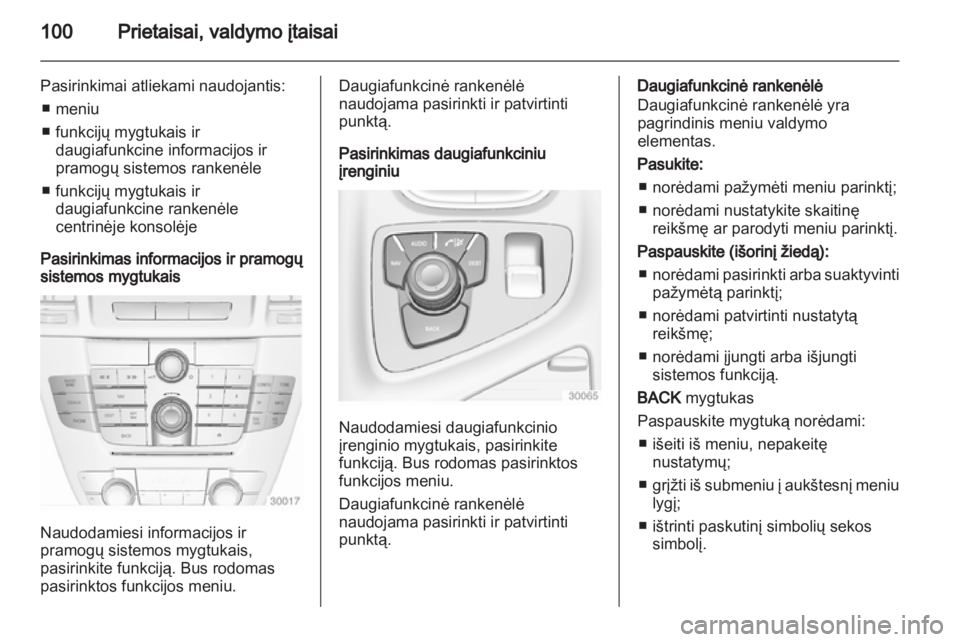 OPEL INSIGNIA 2011.5  Savininko vadovas (in Lithuanian) 