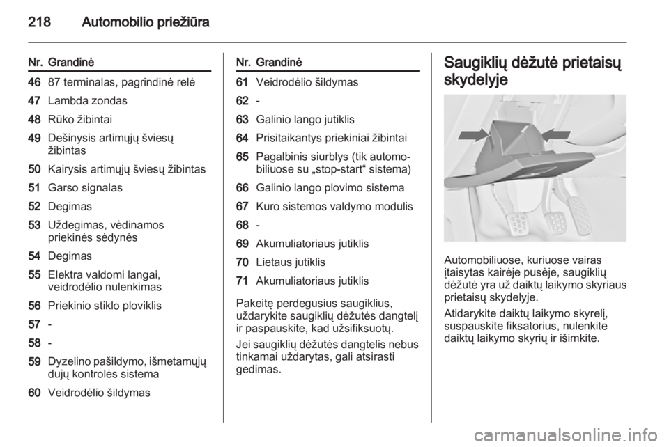 OPEL INSIGNIA 2012.5  Savininko vadovas (in Lithuanian) 