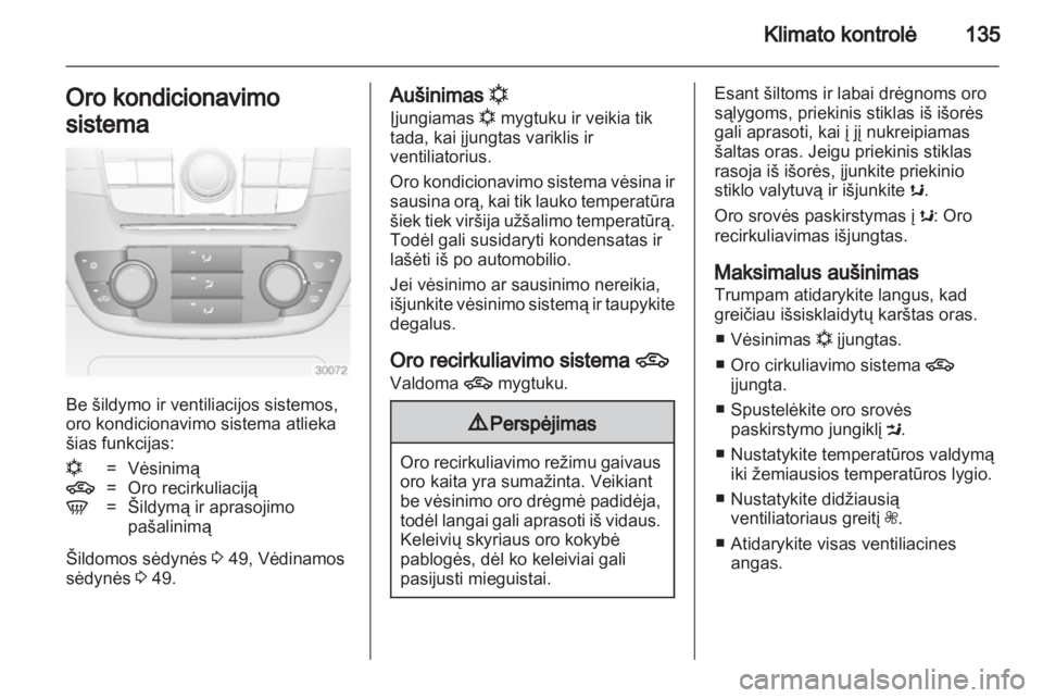 OPEL INSIGNIA 2013.5  Savininko vadovas (in Lithuanian) 