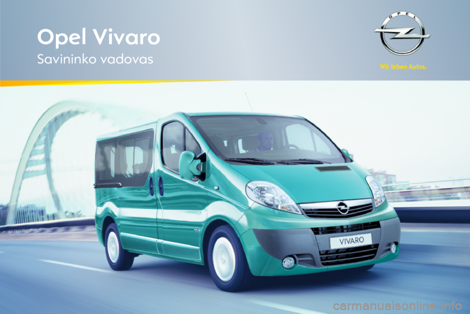 OPEL VIVARO 2012  Savininko vadovas (in Lithuanian) 