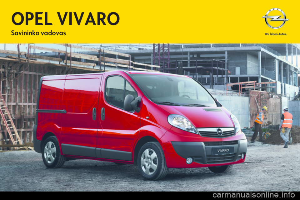 OPEL VIVARO 2013  Savininko vadovas (in Lithuanian) 