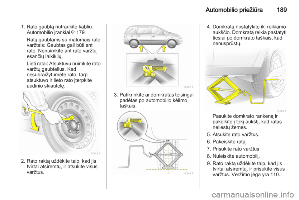 OPEL ZAFIRA 2011  Savininko vadovas (in Lithuanian) 