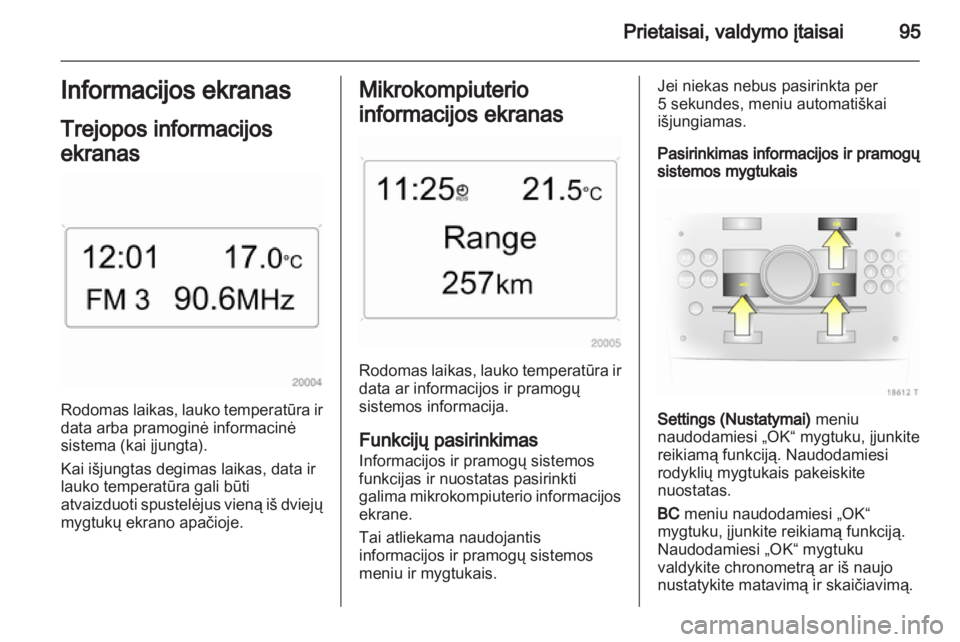 OPEL ZAFIRA 2011  Savininko vadovas (in Lithuanian) 