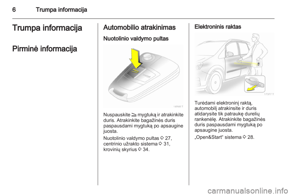 OPEL ZAFIRA 2012  Savininko vadovas (in Lithuanian) 