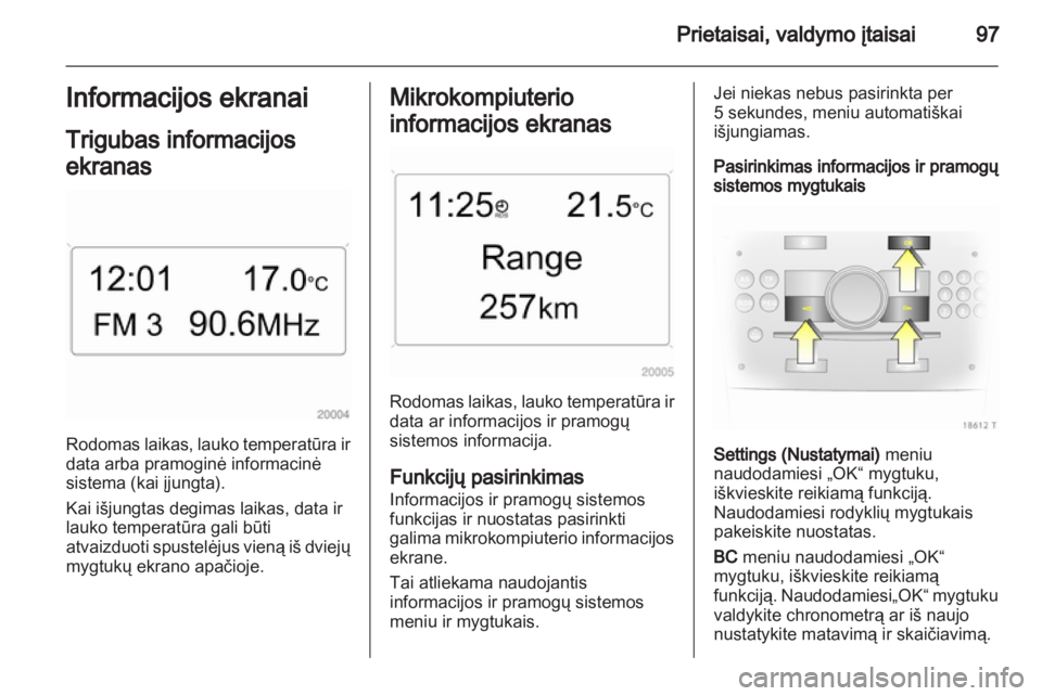OPEL ZAFIRA 2012 Savininko vadovas (in Lithuanian) OPEL ZAFIRA 2012 Savininko vadovas (in Lithuanian)
