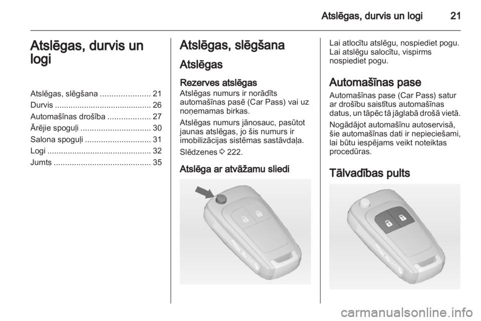 OPEL ASTRA J 2011.5  Īpašnieka rokasgrāmata (in Latvian) 