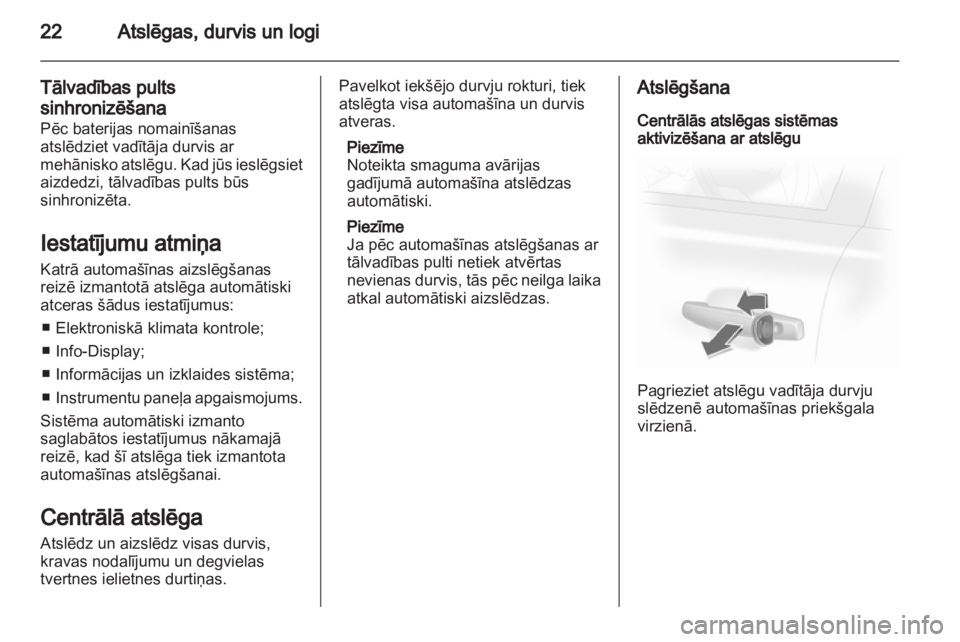 OPEL CORSA 2013  Īpašnieka rokasgrāmata (in Latvian) 