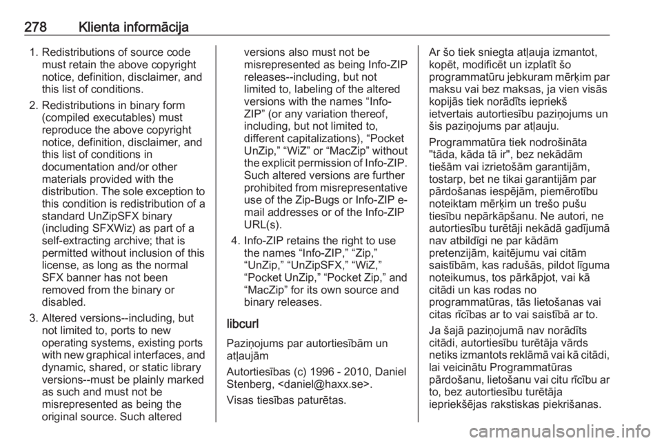 OPEL GRANDLAND X 2019  Īpašnieka rokasgrāmata (in Latvian) 278Klienta informācija1. Redistributions of source codemust retain the above copyright
notice, definition, disclaimer, and
this list of conditions.
2. Redistributions in binary form (compiled executa