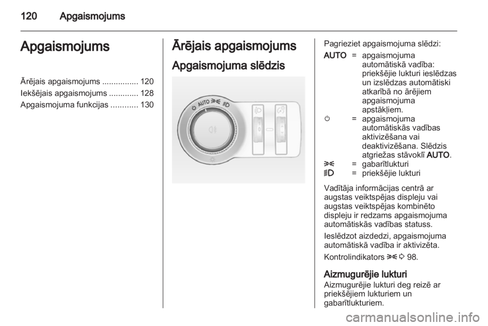 OPEL INSIGNIA 2012.5  Īpašnieka rokasgrāmata (in Latvian) 