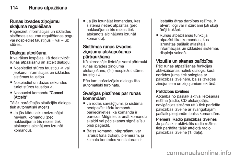 OPEL MERIVA 2012  Informācijas un izklaides sistēmas rokasgrāmata (in Latvian) 