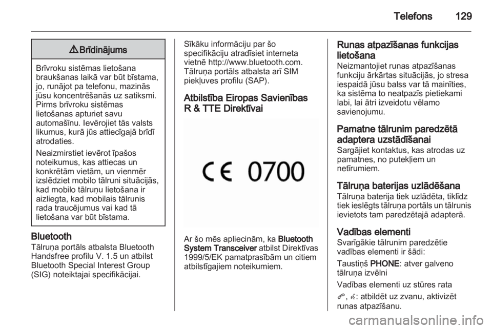 OPEL MERIVA 2012  Informācijas un izklaides sistēmas rokasgrāmata (in Latvian) 