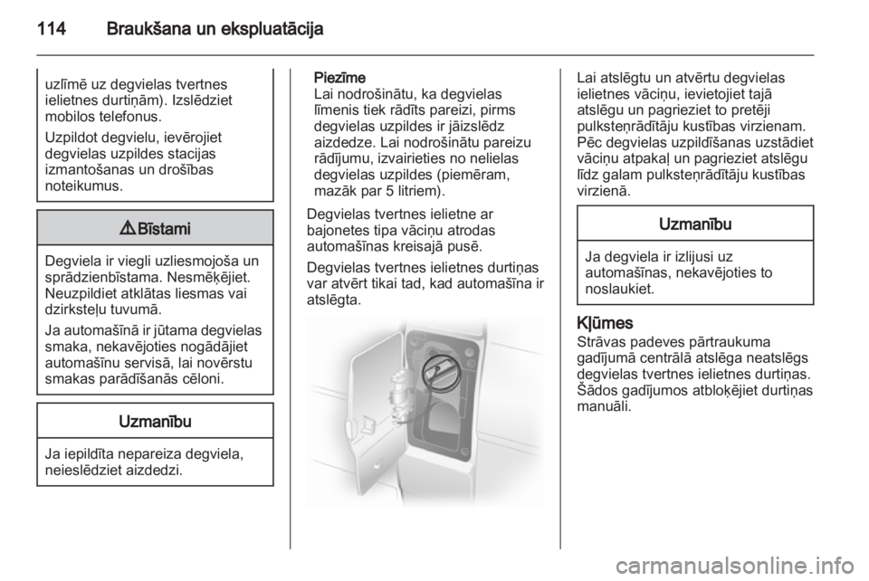 OPEL VIVARO 2013 Īpašnieka rokasgrāmata (in Latvian) OPEL VIVARO 2013 Īpašnieka rokasgrāmata (in Latvian)