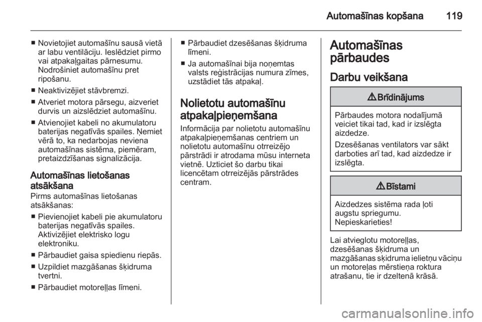 OPEL VIVARO 2013  Īpašnieka rokasgrāmata (in Latvian) 