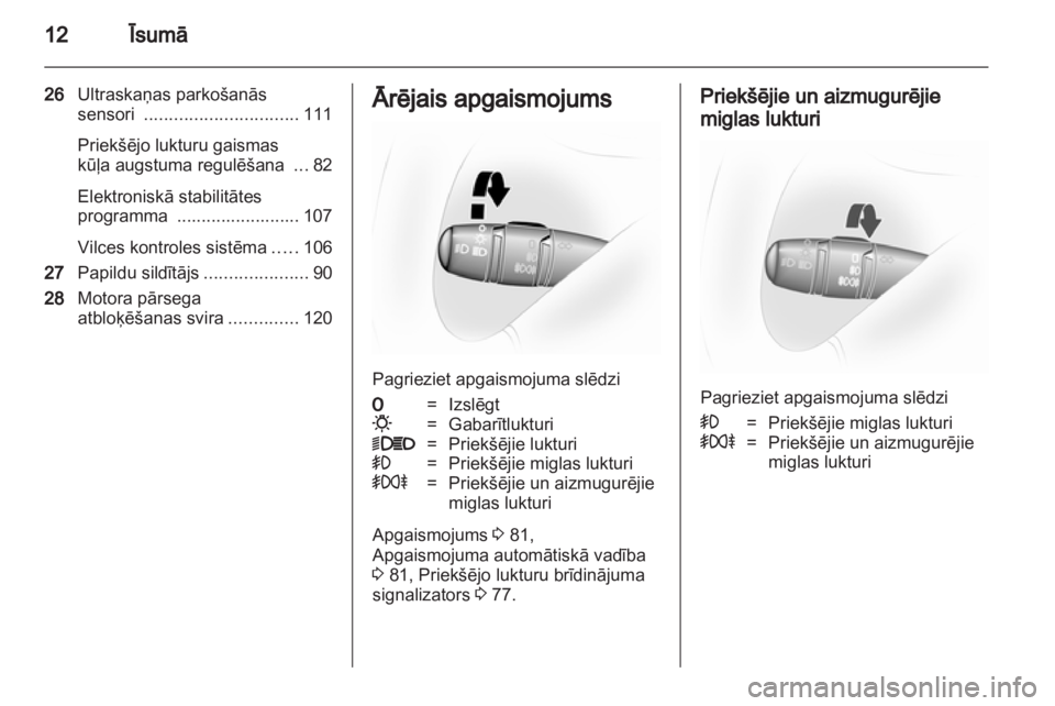 OPEL VIVARO 2013  Īpašnieka rokasgrāmata (in Latvian) 