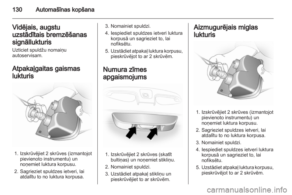 OPEL VIVARO 2013  Īpašnieka rokasgrāmata (in Latvian) 