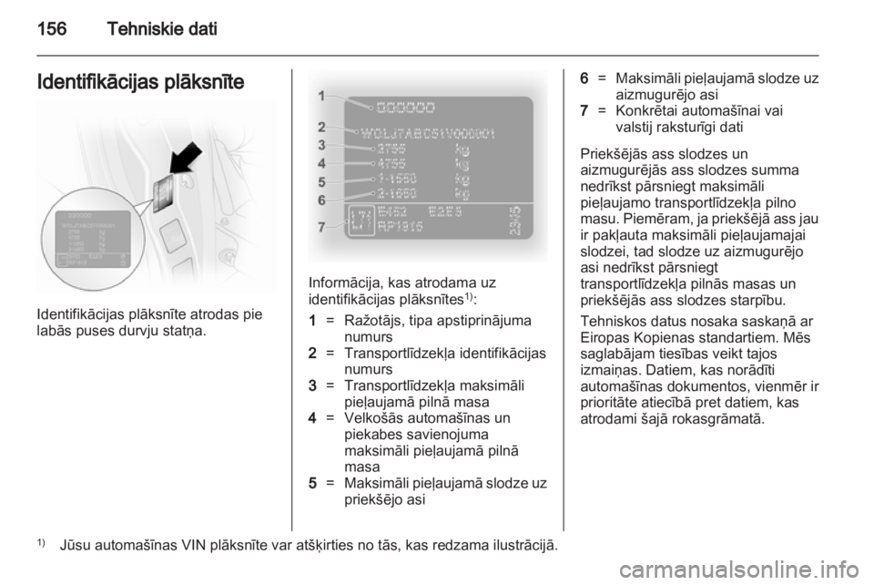 OPEL VIVARO 2013 Īpašnieka rokasgrāmata (in Latvian) OPEL VIVARO 2013 Īpašnieka rokasgrāmata (in Latvian)