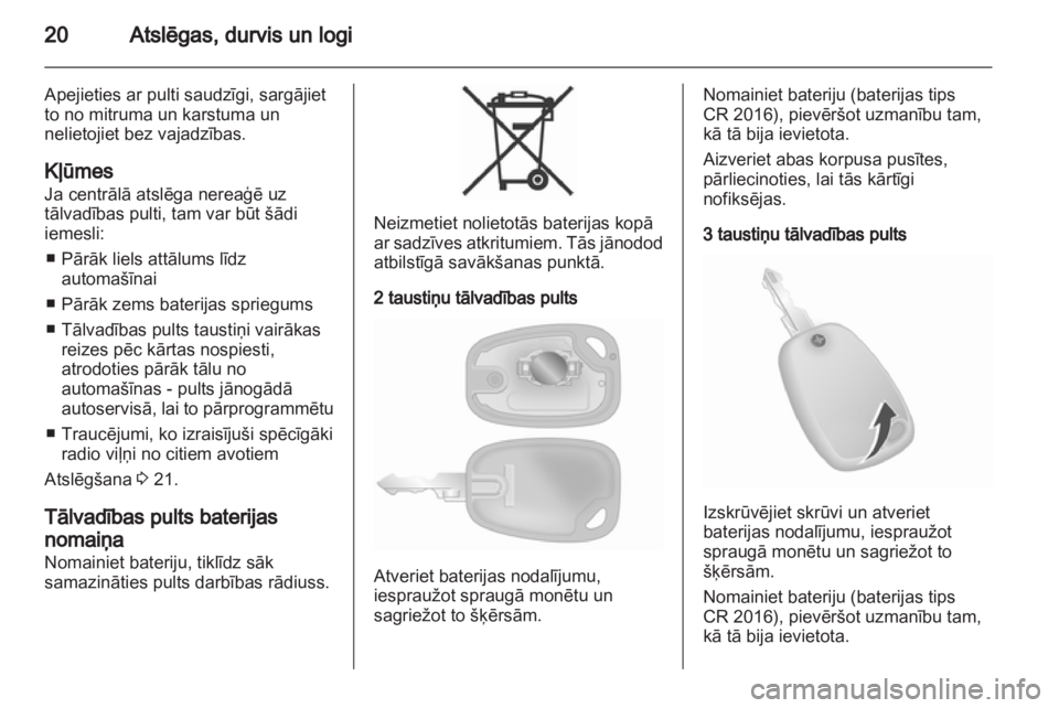 OPEL VIVARO 2013  Īpašnieka rokasgrāmata (in Latvian) 
