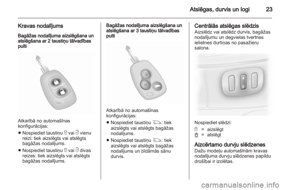 OPEL VIVARO 2013  Īpašnieka rokasgrāmata (in Latvian) 