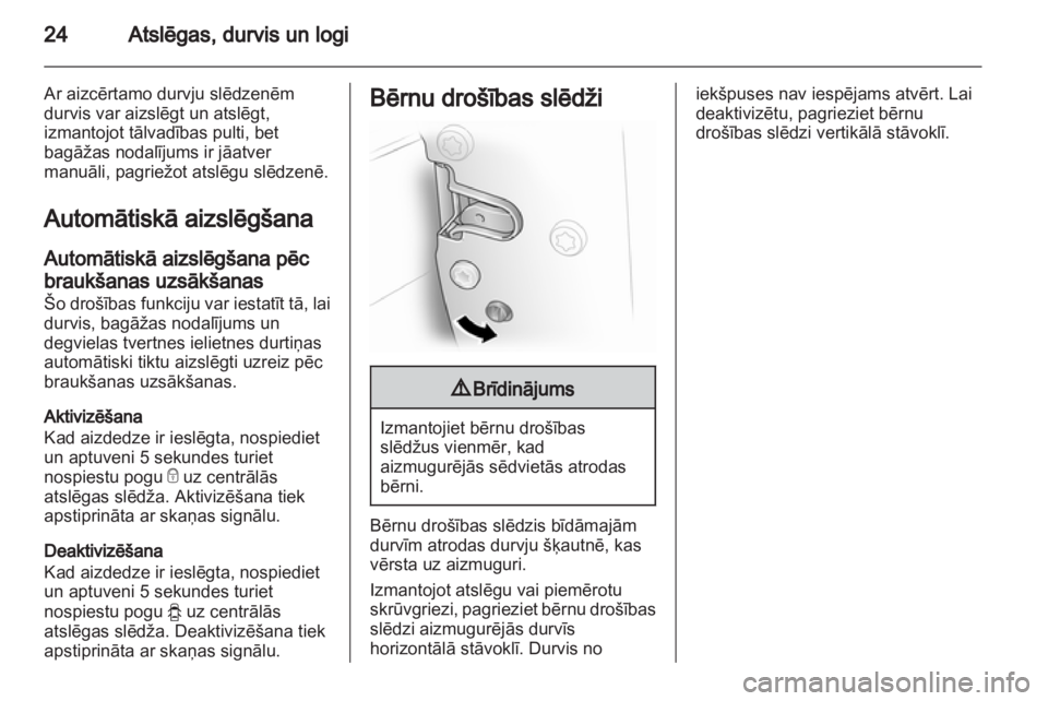 OPEL VIVARO 2013  Īpašnieka rokasgrāmata (in Latvian) 