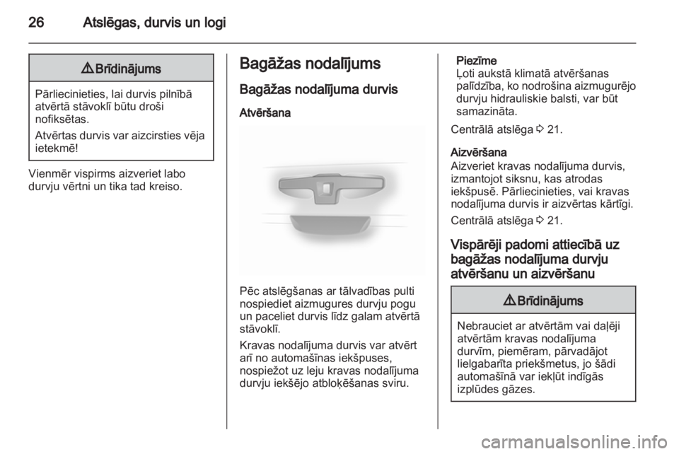 OPEL VIVARO 2013  Īpašnieka rokasgrāmata (in Latvian) 