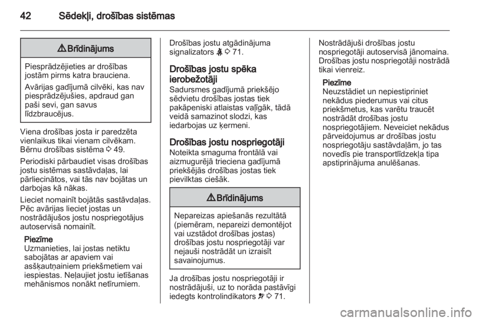 OPEL VIVARO 2013  Īpašnieka rokasgrāmata (in Latvian) 