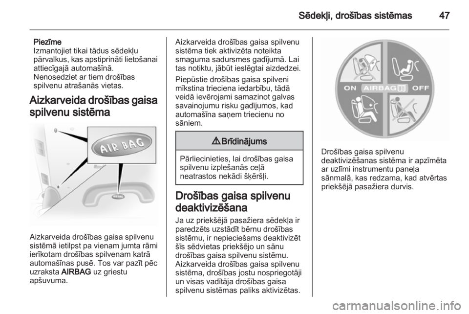 OPEL VIVARO 2013  Īpašnieka rokasgrāmata (in Latvian) 