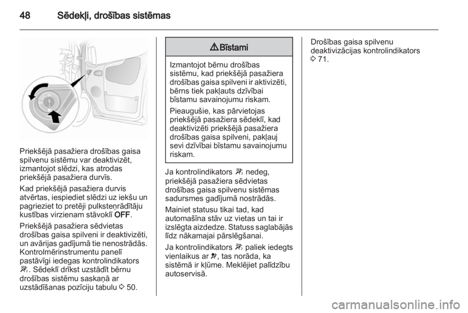 OPEL VIVARO 2013  Īpašnieka rokasgrāmata (in Latvian) 