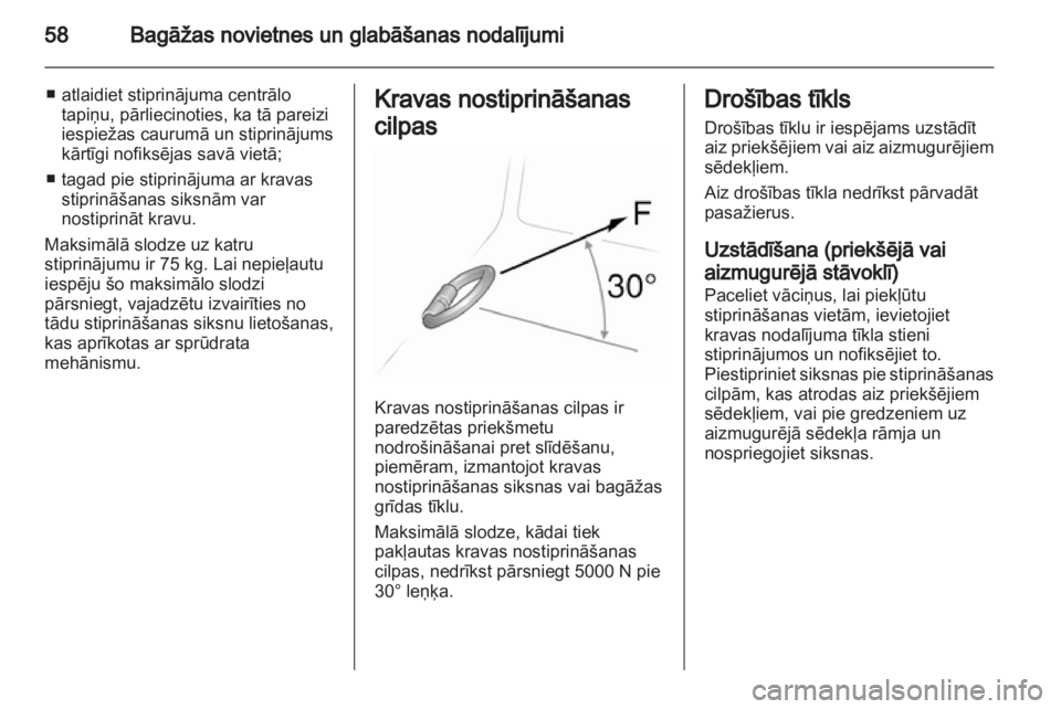 OPEL VIVARO 2013 Īpašnieka rokasgrāmata (in Latvian) OPEL VIVARO 2013 Īpašnieka rokasgrāmata (in Latvian)