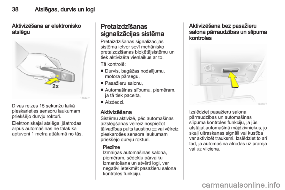 OPEL ZAFIRA 2012  Īpašnieka rokasgrāmata (in Latvian) 