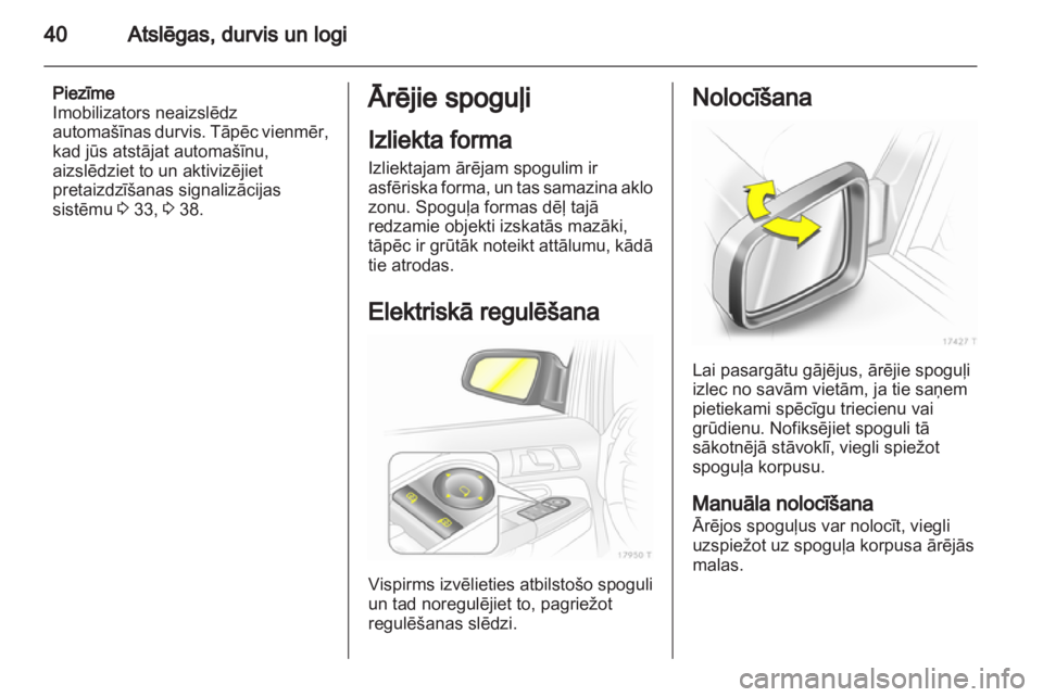OPEL ZAFIRA 2012  Īpašnieka rokasgrāmata (in Latvian) 