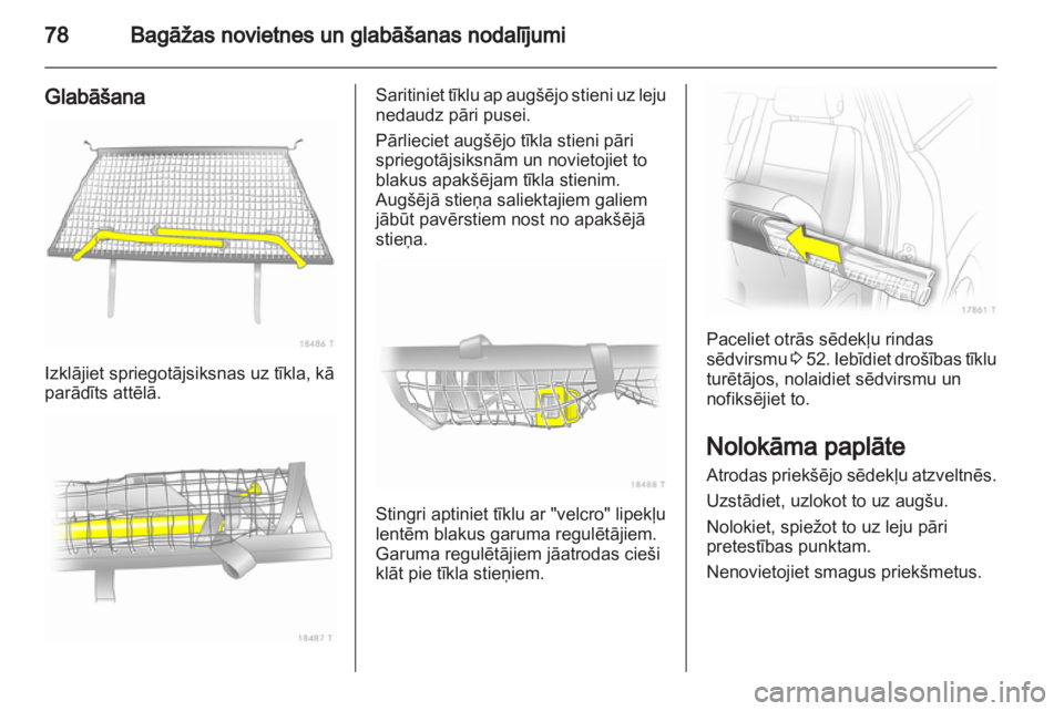 OPEL ZAFIRA 2012  Īpašnieka rokasgrāmata (in Latvian) 