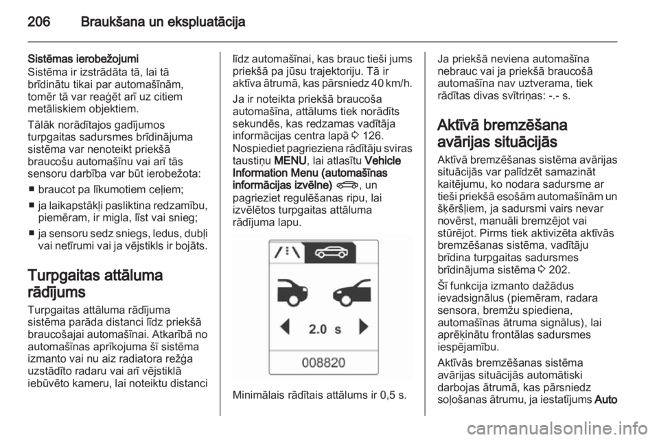 OPEL ZAFIRA TOURER 2013.5  Īpašnieka rokasgrāmata (in Latvian) 