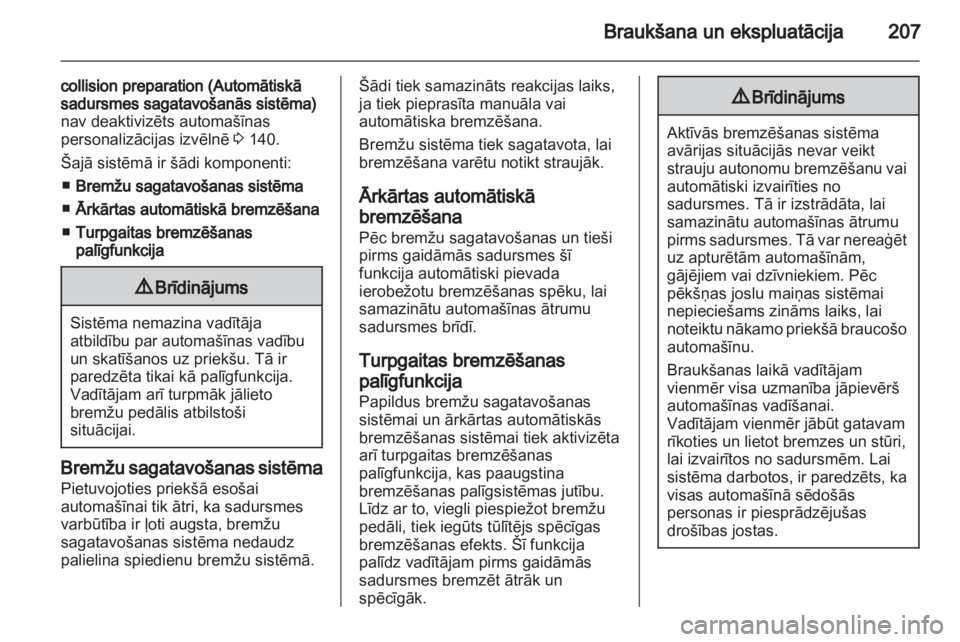OPEL ZAFIRA TOURER 2013.5  Īpašnieka rokasgrāmata (in Latvian) 