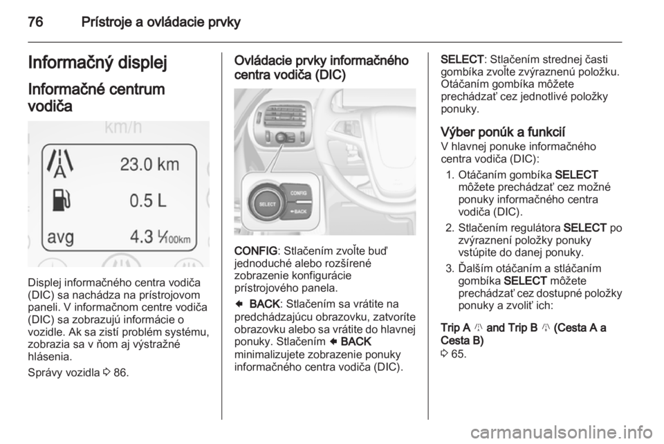 OPEL AMPERA 2012.5  Používateľská príručka (in Slovak) 