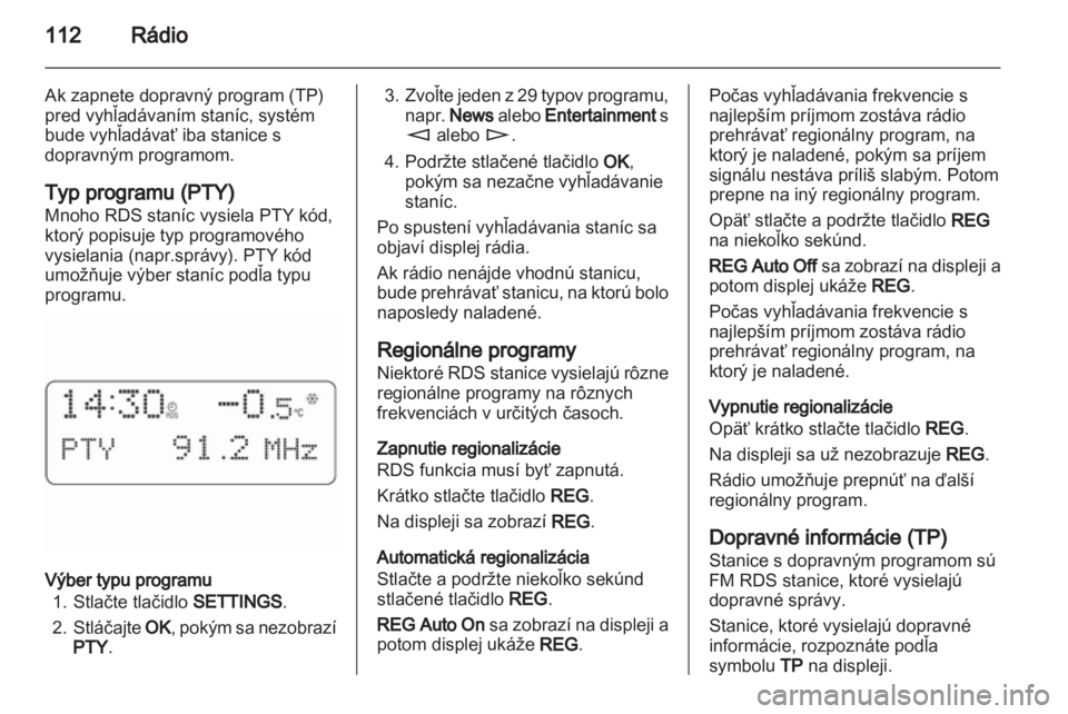 OPEL ANTARA 2012  Návod na obsluhu informačného systému (in Slovak) 