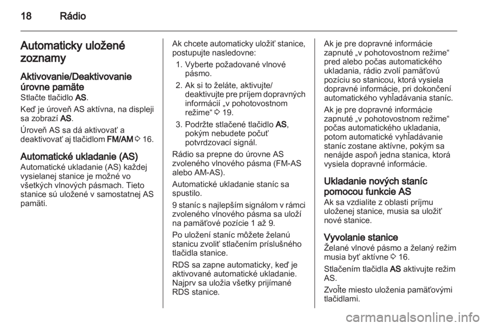 OPEL ASTRA H 2013  Návod na obsluhu informačného systému (in Slovak) 