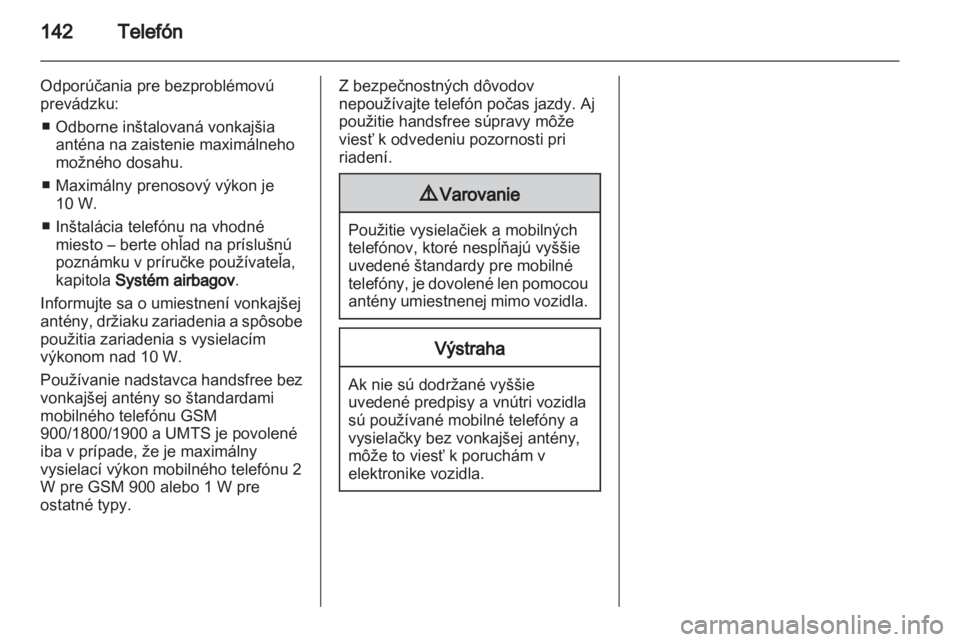 OPEL ASTRA J 2012  Návod na obsluhu informačného systému (in Slovak) 