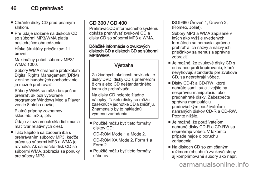 OPEL ASTRA J 2012  Návod na obsluhu informačného systému (in Slovak) 