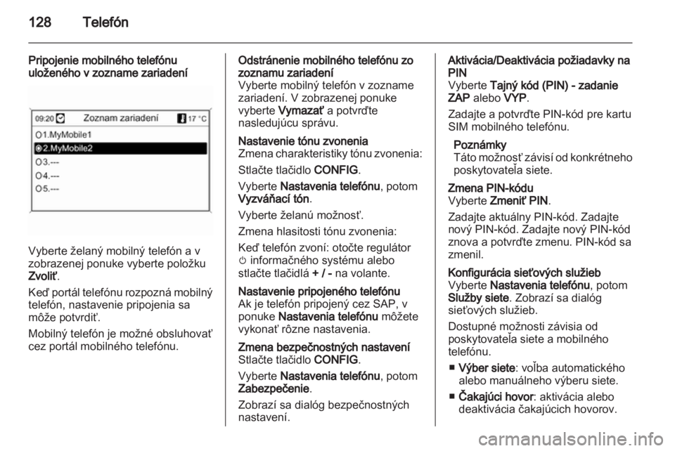OPEL ASTRA J 2013  Návod na obsluhu informačného systému (in Slovak) 