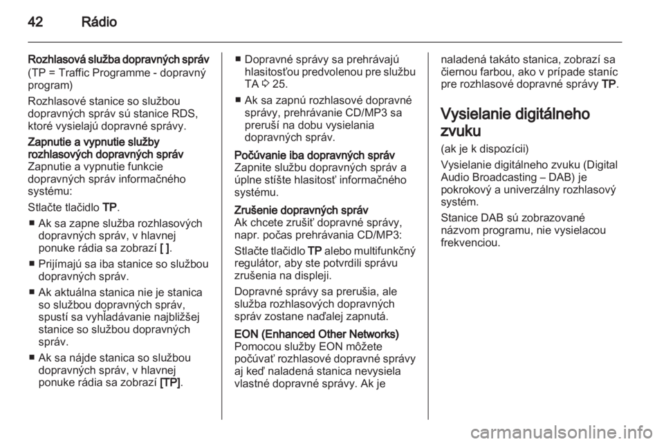 OPEL ASTRA J 2013.5  Návod na obsluhu informačného systému (in Slovak) 